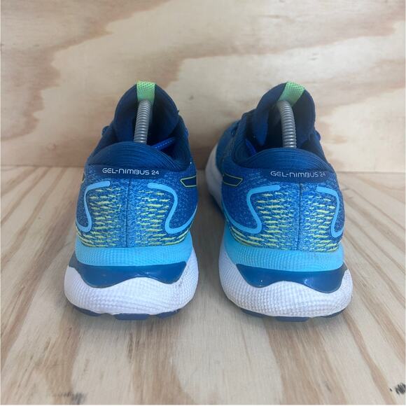 Asics Blue and Neon Athletic Shoes - Picture 6 of 9